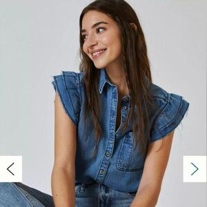 Anthropologie Pilot women’s denim blouse